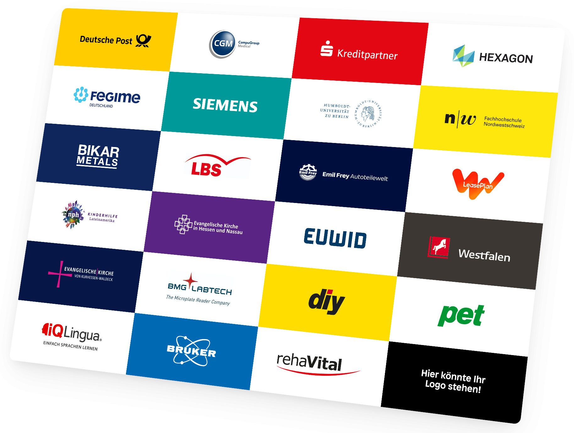 Übersicht für Case Studies der punkt.de GmbH - Deutsche Post, CGM, S-Kreditpartner GmbH, Siemens, FEGIME...