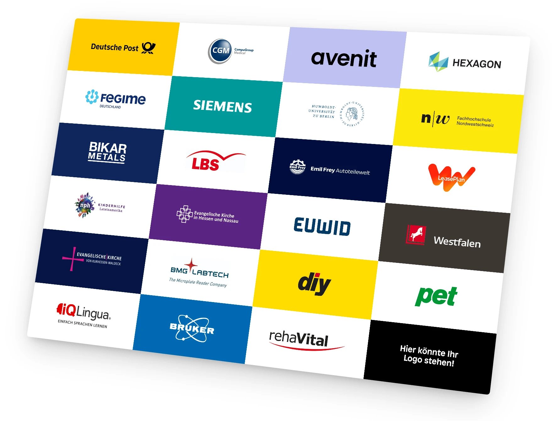 Übersicht für Case Studies der punkt.de GmbH - Deutsche Post, CGM, S-Kreditpartner GmbH, Siemens, FEGIME...