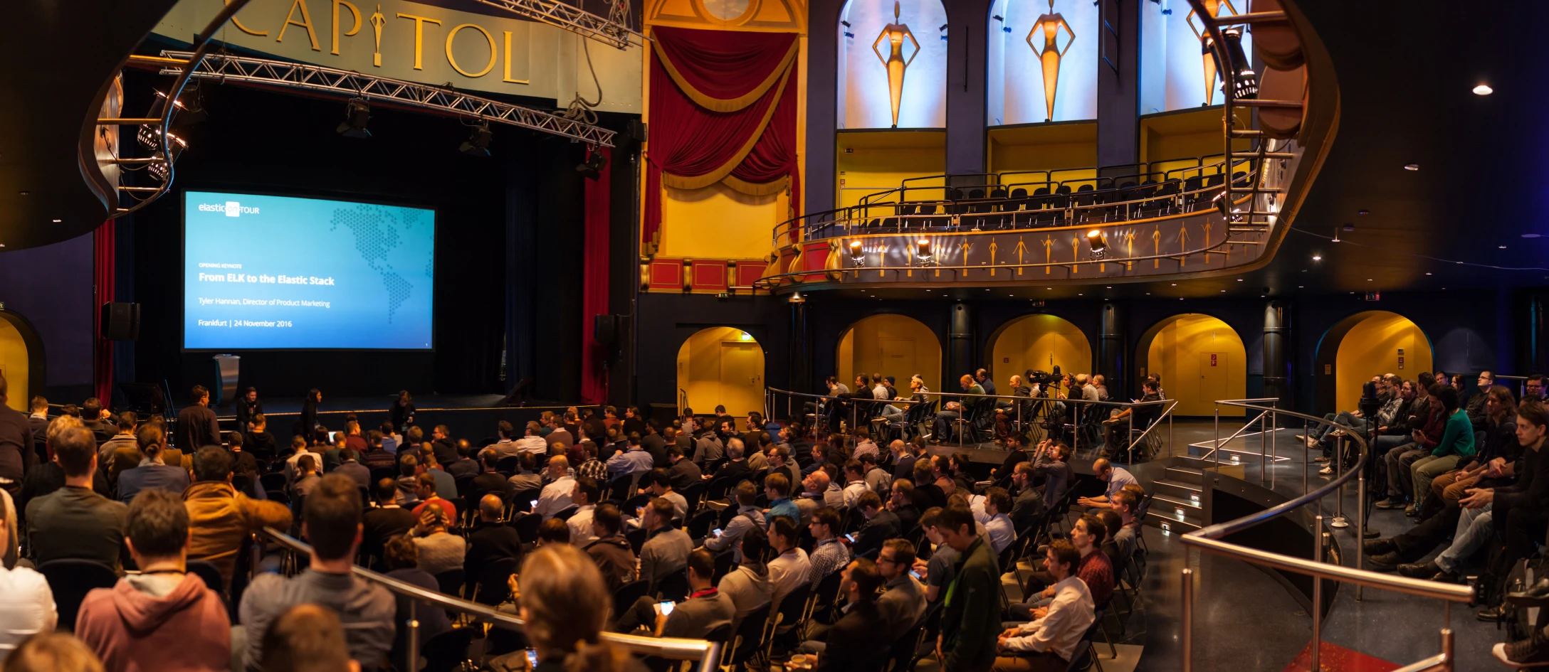 Blick auf den Saal des Theater- und Konzerthauses Kapitol in Frankfurt-Offenbach