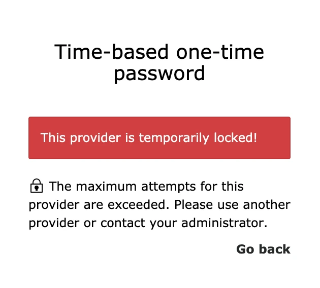 provider temporarily locked