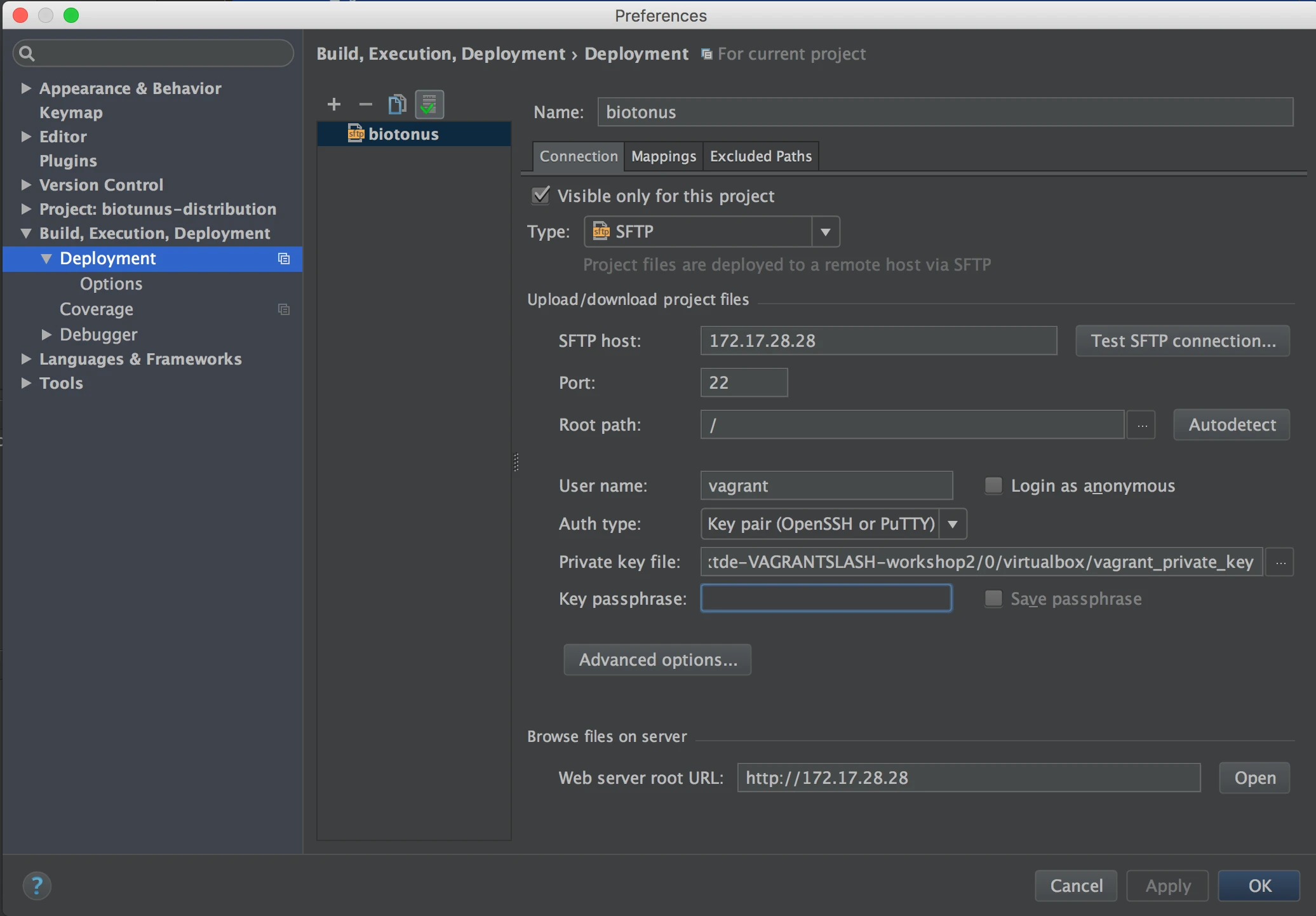 Screenshot of the input for accessing the workshop box