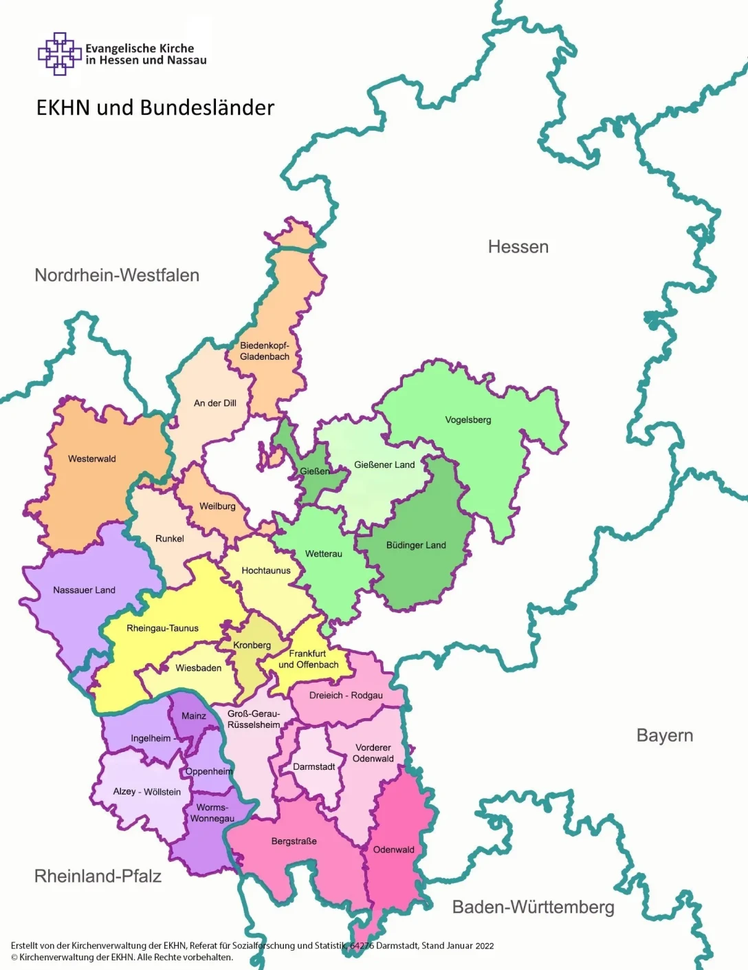 EKHN Struktur für Hessen und Nassau