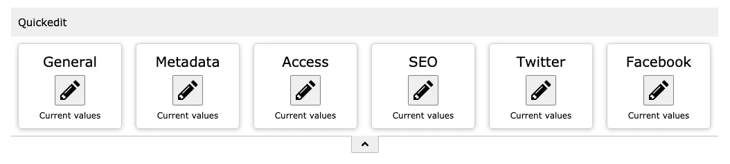 Toolbar für Standard-Seite