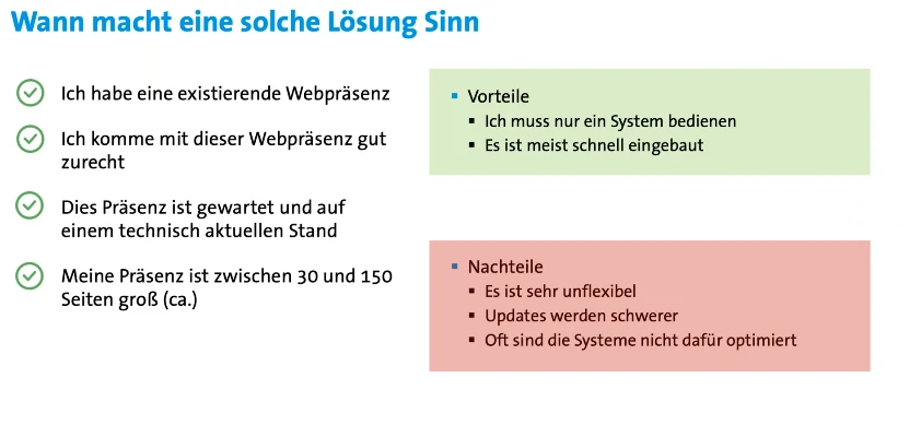 Webshop eCommerce externer Shop