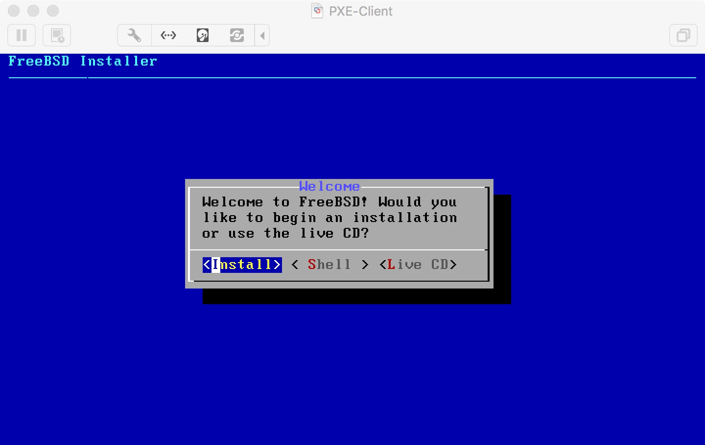 Screenshot FreeBSD Installer