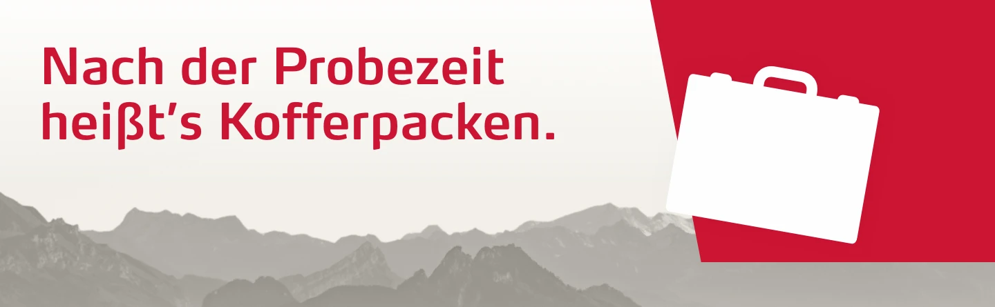 Grafik: Kofferpacken nach Probezeit