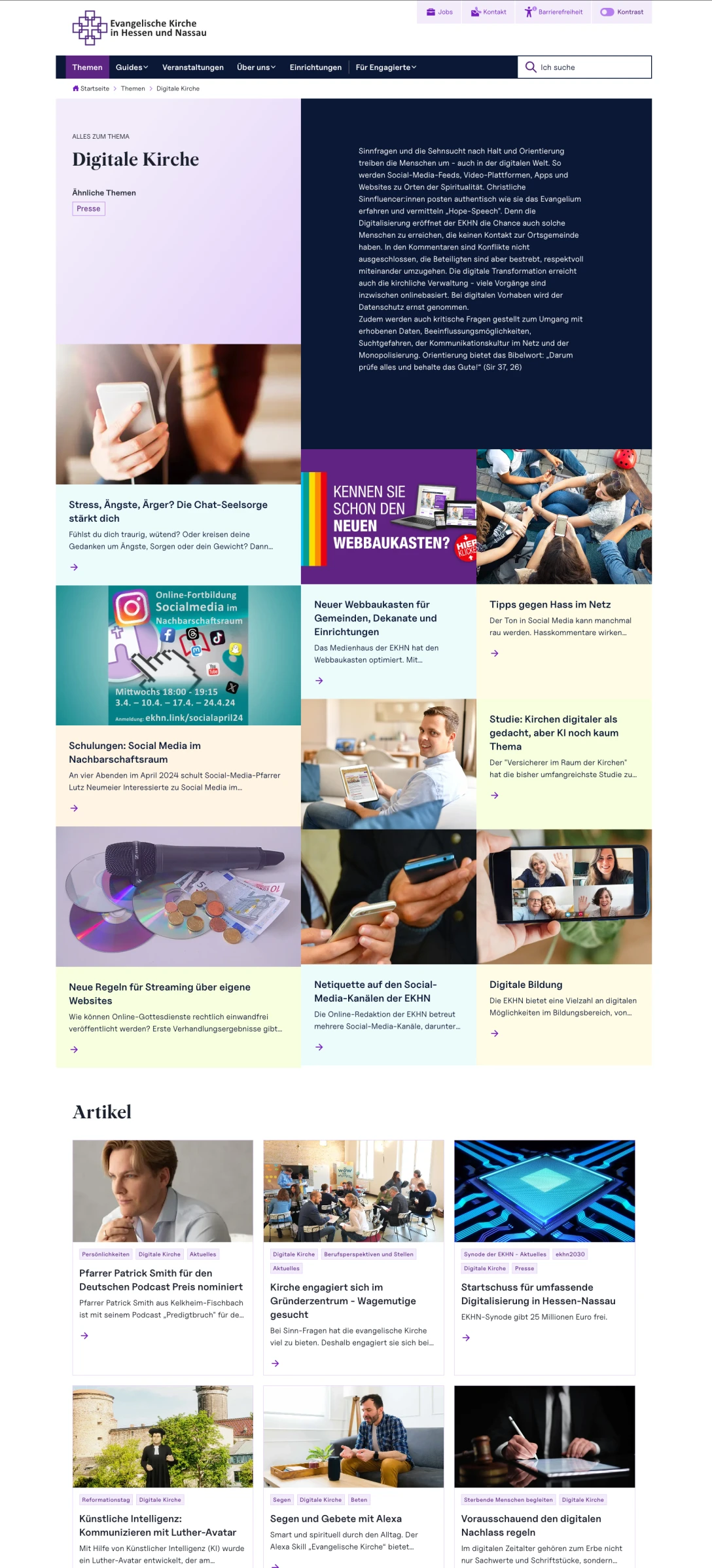 Artikel EKHN Website